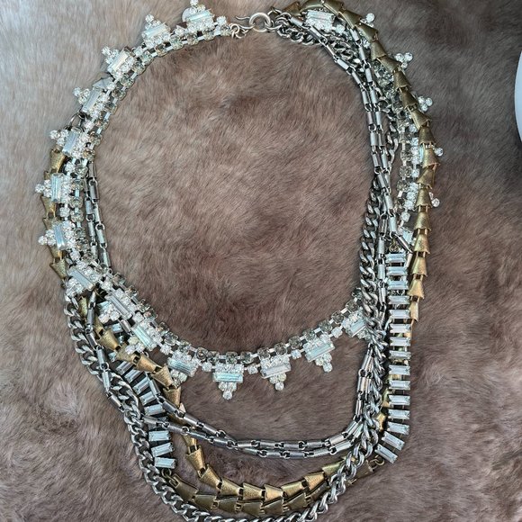 STELLA & DOT SUTTON CONVERTIBLE BOLD FASHION STATEMENT NECKLACE SET, RARE - Picture 3 of 4